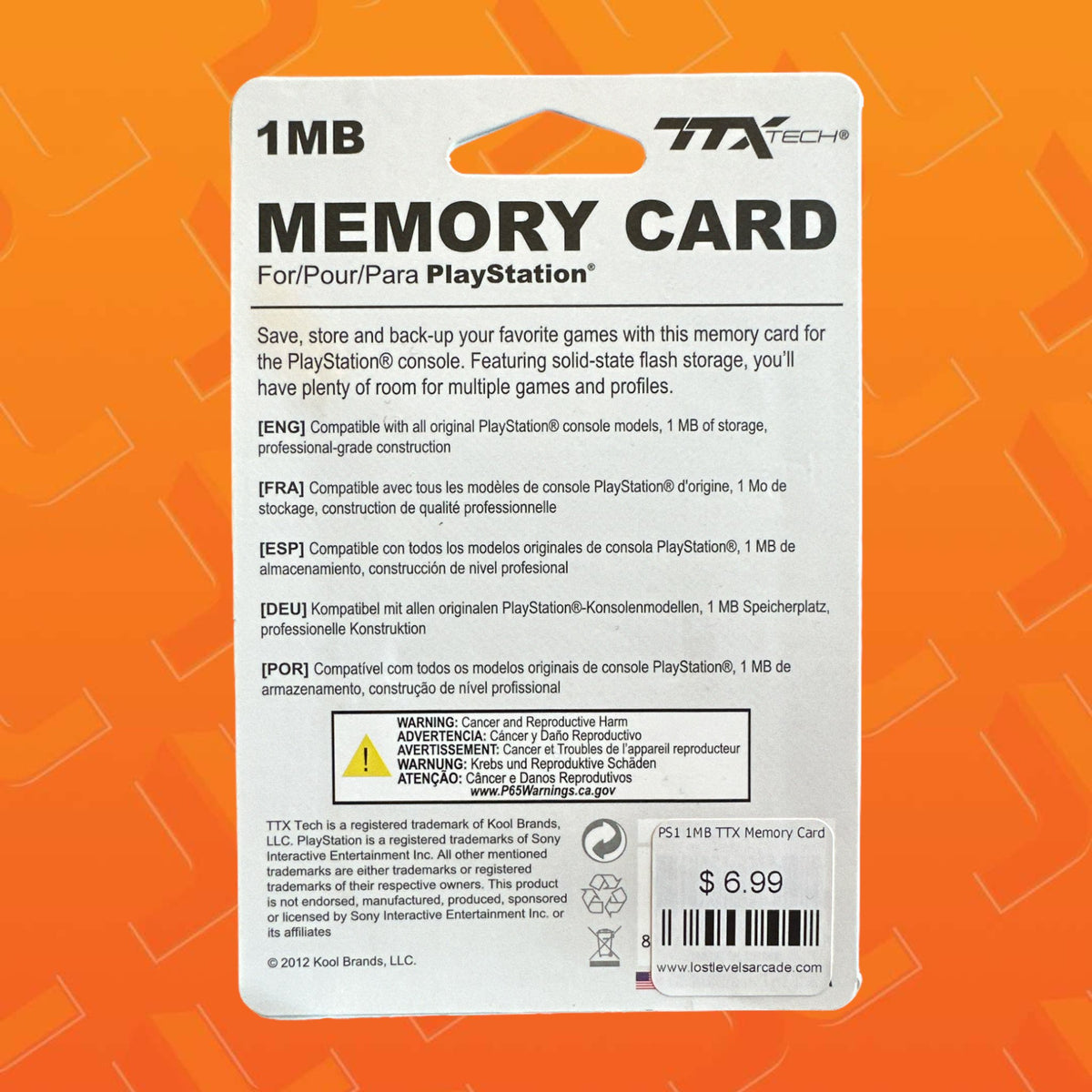 Memory Card Lost PlayStation 1 MB Memory Card – Lost Levels Online Shop